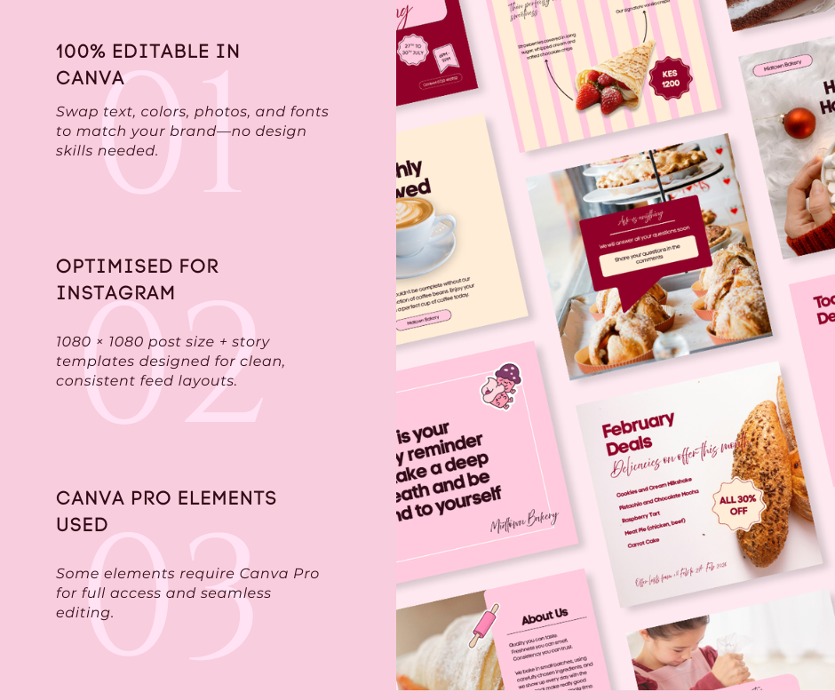 The Café Instagram Content Kit